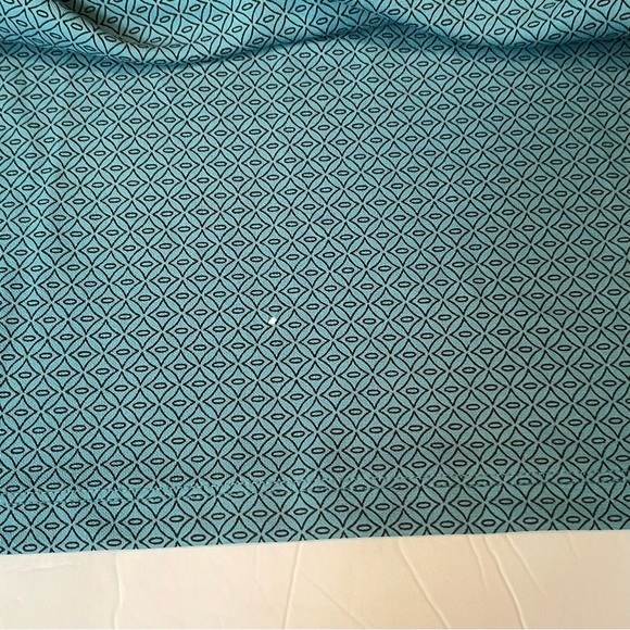 LOFT Teal & Black Wrap Dress With Fabric Belt - Picture 8 of 11